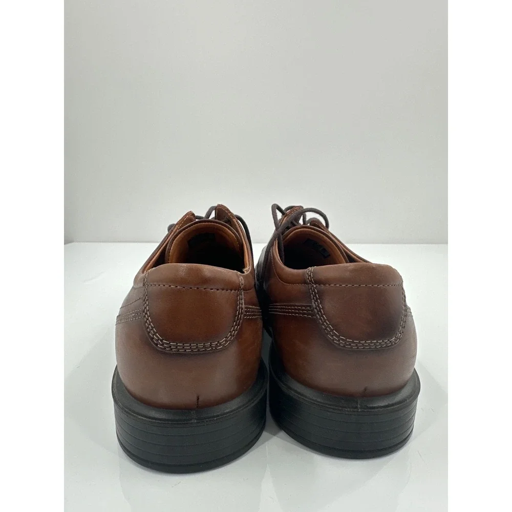 ECCO Helsinki Brown Leather Bicycle Toe Oxford Dress Shoes Mens 44 US 10-10.5